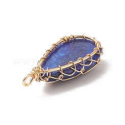 Natural Mixed Stone Copper Wire Wrapped Pendants&nbsp;PALLOY-JF02016