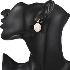 Natural Keshi Pearl Stud Dangle Earrings&nbsp;EJEW-JE07133-01