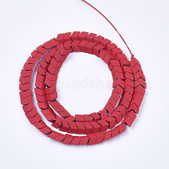 Spray Painted Non-magnetic Synthetic Hematite Beads Strands&nbsp;G-T124-28