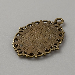 Tibetan Style Zinc Alloy Pendant Cabochon Settings&nbsp;FIND-WH0111-569AB