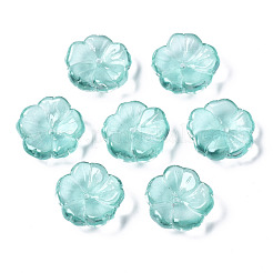 Transparent Spray Painted Glass Beads&nbsp;GLAA-Q089-003-F001