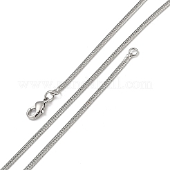 2mm Rack Plating Brass Herringbone Chain Necklaces for Women Men&nbsp;MAK-L044-20P