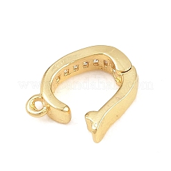 Brass Micro Pave Clear Cubic Zirconia Enhancer Shortener Pendant Bails&nbsp;KK-Z151-02G