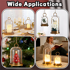 2Pcs Iron & Glass Wall-mounted Candle Holders&nbsp;AJEW-WH0481-732