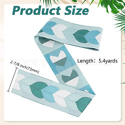 5M Leaf Jacquard Polyester Ribbon&nbsp;OCOR-WR0002-20B