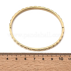 304 Stainless Steel Textured Hinged Cuff Bangles for Women&nbsp;SA-CBAC920-18G