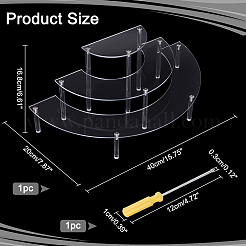 3-Tier Acrylic Semicircle Dessert Display Risers&nbsp;ODIS-WH0329-39