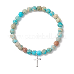 3Pcs 201 Stainless Steel Cross Charm Bracelets&nbsp;BJEW-JB13501