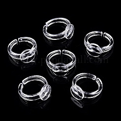 Transparent Acrylic Open Cuff Ring Components&nbsp;TACR-ZX018-10A