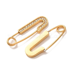 304 Stainless Steel Rhinestone Safety Pin&nbsp;SA-CBAE39F-03G-B