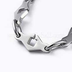 Tarnish Resistant 304 Stainless Steel Link Chain Bracelets&nbsp;BJEW-G582-61P