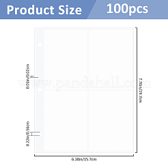 50Pcs Rectangle PP Plastic Card Pocket for Binder&nbsp;AJEW-WH0752-421A