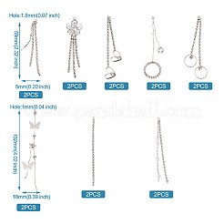 12pcs 6 style Brass Rhinestone Tassel Big Pendants&nbsp;KK-TA0001-08