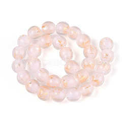 Handmade Gold & Silver Foil Glass Beads&nbsp;FOIL-N030-03A-01H