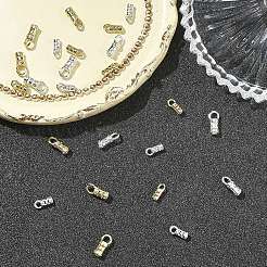 24Pcs 4 Styles Brass Cord End Clasps with Loop for Leather & Stringing&nbsp;KK-YW0004-78