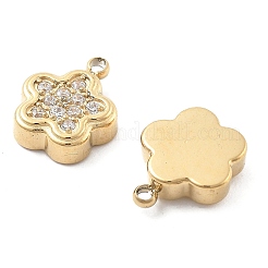 304 Stainless Steel Micro Pave Cubic Zirconia Charms&nbsp;STAS-Z121-46G