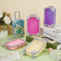 5Pcs 5 Colors Mini Plastic Suitcase Packaging Storage Boxes for Candy Small Items&nbsp;CON-FG0001-21