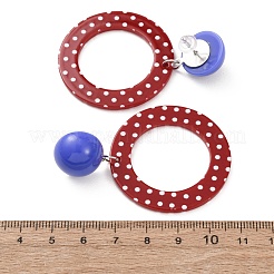 Alloy & Resin Dangle Stud Earrings&nbsp;EJEW-T055-05