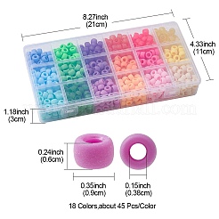 810Pcs 18 Style Opaque & Transparent Plastic Beads&nbsp;KY-YW0001-44