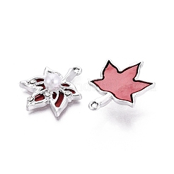 Alloy with ABS Imitation Pearl & Crystal Rhinestone & Acrylic Pendants&nbsp;PALLOY-Q466-04P-03