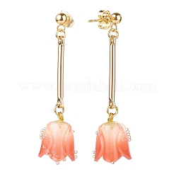 Acrylic 3D Flower Dangle Stud Earrings&nbsp;EJEW-JE04935