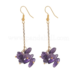 Natural Amethyst Chips Beaded Jewelry Set&nbsp;SJEW-JS01230-03