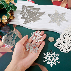 7Pcs 7 Styles 201 Christmas Stainless Steel Connectors Charms&nbsp;STAS-TA0005-48