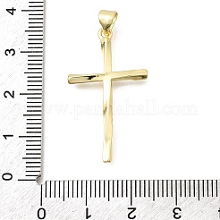 Brass Micro Pave Clear Cubic Zirconia Pendants&nbsp;KK-D255-05G-04