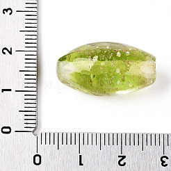 Luminous Handmade Gold Sand Lampwork Beads&nbsp;FOIL-T006-01