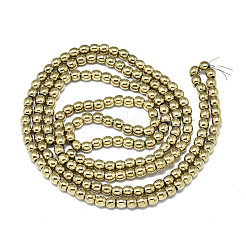 Electroplate Non-magnetic Synthetic Hematite Beads Strands&nbsp;G-S352-52A-01