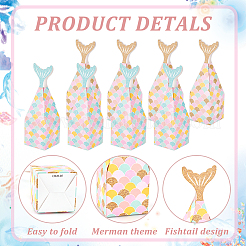 56Pcs 2 Colors Mermaid Paper Candy Boxes&nbsp;CON-OC0001-49
