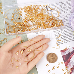 DIY Brass Teardrop & Ring Dangle Earring Making Kit&nbsp;KK-SP0002-10A