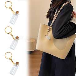 5Pcs Glass Bottle Keychains&nbsp;KEYC-CP0001-45