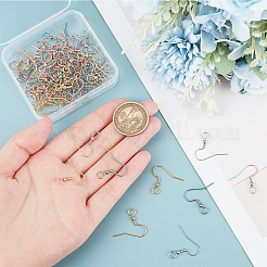 80Pcs 4 Colors 304 Stainless Steel Earring Hooks&nbsp;STAS-UN0054-22