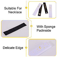 Gold Stamping Moon Printed Cardboard Paper Jewelry Necklace Packaging Boxes&nbsp;CON-TAC0071-004B