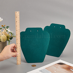 Velvet with Wood Folded Bust Necklace Display Stands&nbsp;NDIS-WH0016-11C