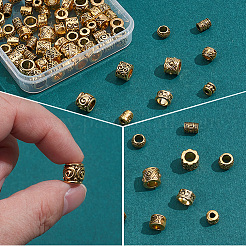 100Pcs 10 Styles Tibetan Style Zinc Alloy Beads&nbsp;FIND-SP0005-93