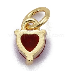 Brass Micro Pave Cubic Zirconia Charms&nbsp;KK-P192-08-G07