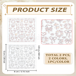2Sheets 2 Colors Plastic Nail Art Stickers&nbsp;MRMJ-LP0002-08