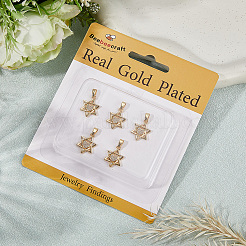 16Pcs Brass Micro Pave Cubic Zirconia Pendants&nbsp;KK-BBC0019-73