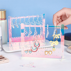 Acrylic Earring Display Stands&nbsp;EDIS-WH0021-18