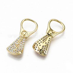 Brass Micro Pave Clear Cubic Zirconia Pendants&nbsp;ZIRC-S067-200-NF