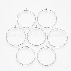 304 Stainless Steel Hoop Earring Findings&nbsp;STAS-T047-17