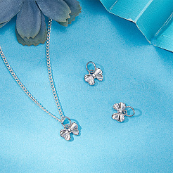 3Pcs 925 Sterling Silver Bowknot Charms&nbsp;STER-BBC0008-41