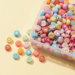 40G 4 Style Opaque Acrylic Beads&nbsp;SACR-FS0001-09