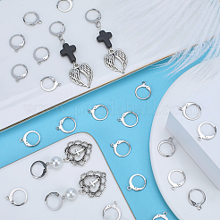 80Pcs 304 Stainless Steel Leverback Earring Findings&nbsp;STAS-SC0006-62P