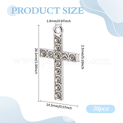 50Pcs Alloy Rhinestone Pendants&nbsp;FIND-ME0002-13P