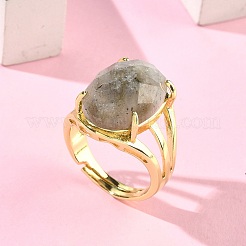Brass Cuff Open Rings&nbsp;RJEW-D347-03G-16