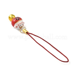 Handmade Printed Porcelain Beads Pendant Decorations&nbsp;HJEW-JM04047