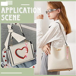 20Pcs 2 Styles Baking Paint Zinc Alloy Keychain Claspsp with Iron Bar Beadable Keychain&nbsp;FIND-SC0009-54A